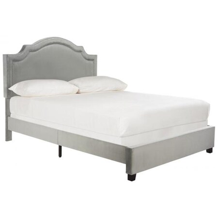 Safavieh 54.25 x 83.75 x 58.25 in. Theron Bed, Grey - Full Size FOX6211F-F